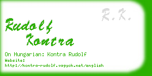 rudolf kontra business card